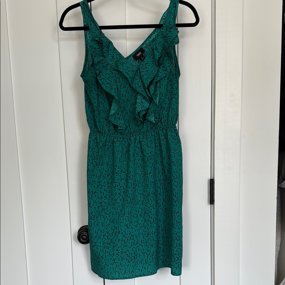 Mossimo Supply Co Green Ruffled Wrap Sundress
